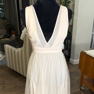 BCBGeneration Cream Backless Dress